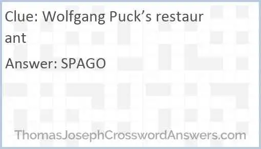 Wolfgang Puck’s restaurant Answer