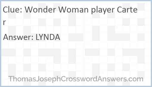 Wonder Woman player Carter Answer