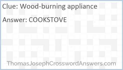 Wood-burning appliance Answer