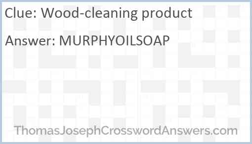 Wood-cleaning product Answer