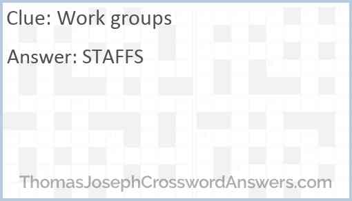 Work groups Answer