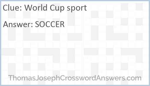World Cup sport Answer