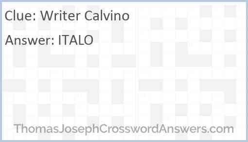 Writer Calvino Answer