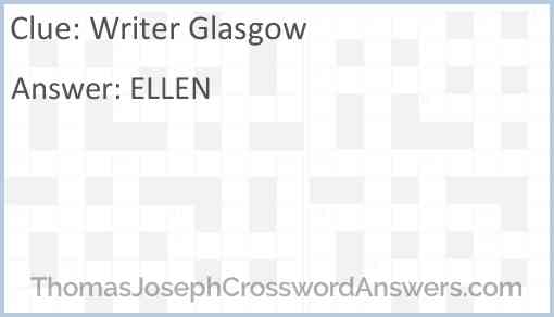 Writer Glasgow Answer
