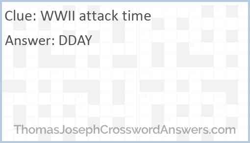 WWII attack time Answer