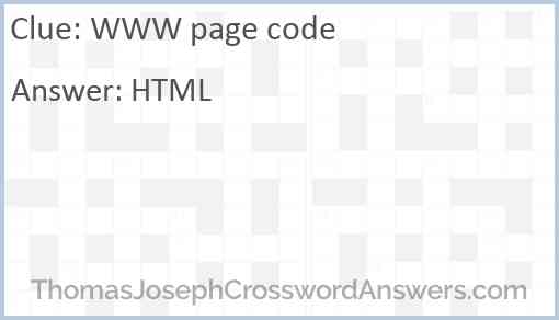 WWW page code Answer
