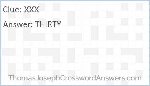 XXX Answer