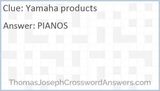 Yamaha products Answer