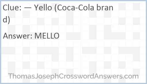 — Yello (Coca-Cola brand) Answer