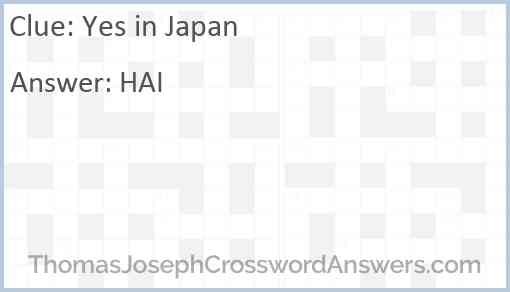 Yes in Japan Answer