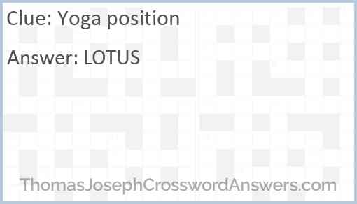 Yoga position Answer