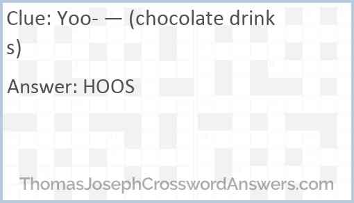Yoo- — (chocolate drinks) Answer